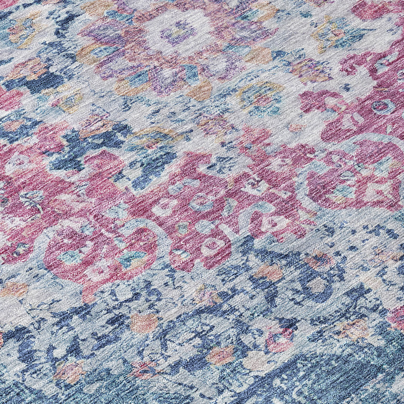 Tapis intérieur / extérieur bleu Ornella , 8 pi x 8 pi