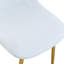 Chaise de luxe simple et luxueuse - ensemble de 4 chaises de salle à manger en polyuréthane à haute résilience avec pieds dorés en métal.