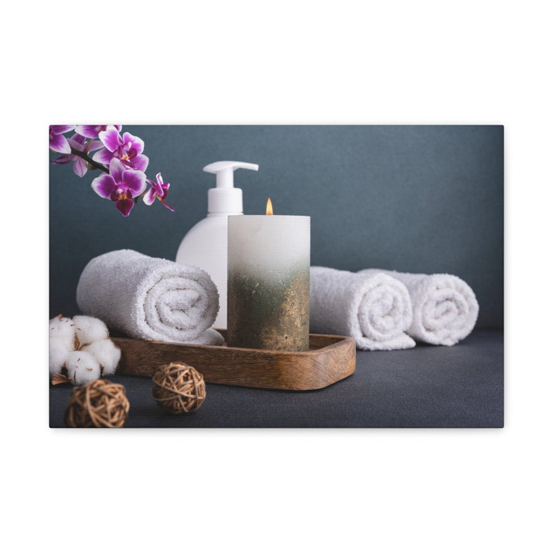 «Beautiful Burning Candle Forest Floral Nature», photographie sur toile, H 16 po x l 20 po