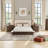 King Size Brown Platform Bed Frame