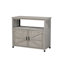 Buffet de patio intérieur gris avec rangement en bois de sapin massif, table de bar élégante à lattes, armoire de rangement polyvalente pour espaces de vie élégants, rangement pour outils