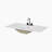 36-Inch White Ceramic Three Holes Bathroom Sink, Fits 36-Inch Vanity,Pre-Drilled Faucet Hole,Modern Minimalist Design,Durable & Easy To Clean
