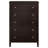 Carlton 5-Drawer Rectangular Chest Cappuccino