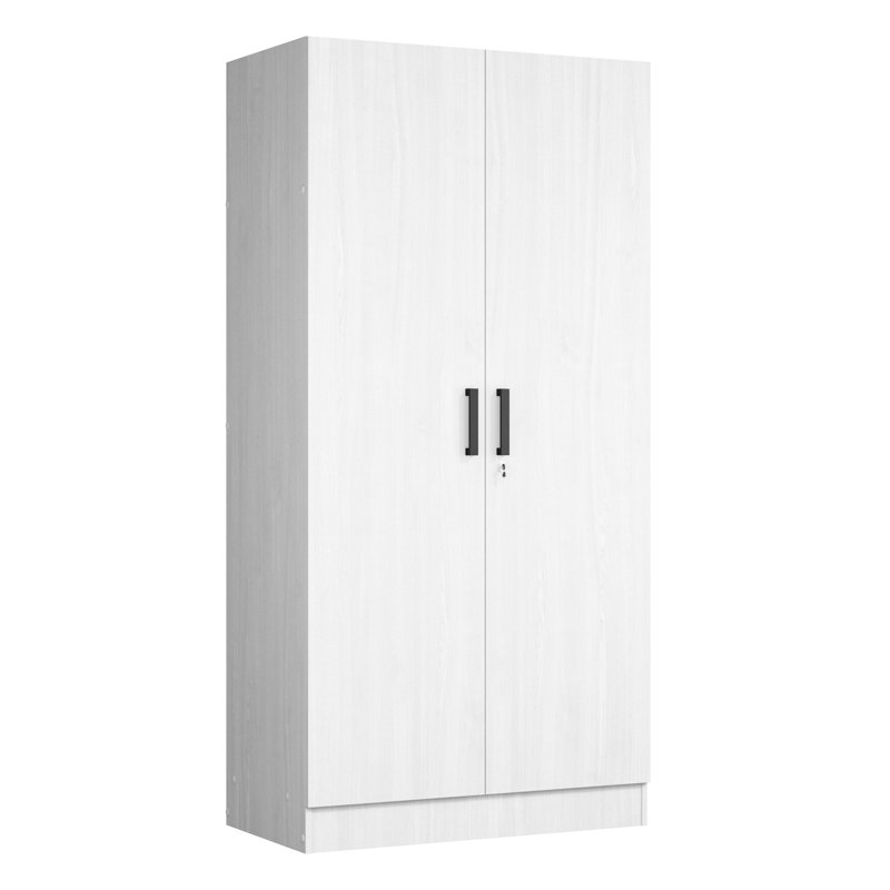 Armoire en bois manufacturé Schriver Harmony, Blanc