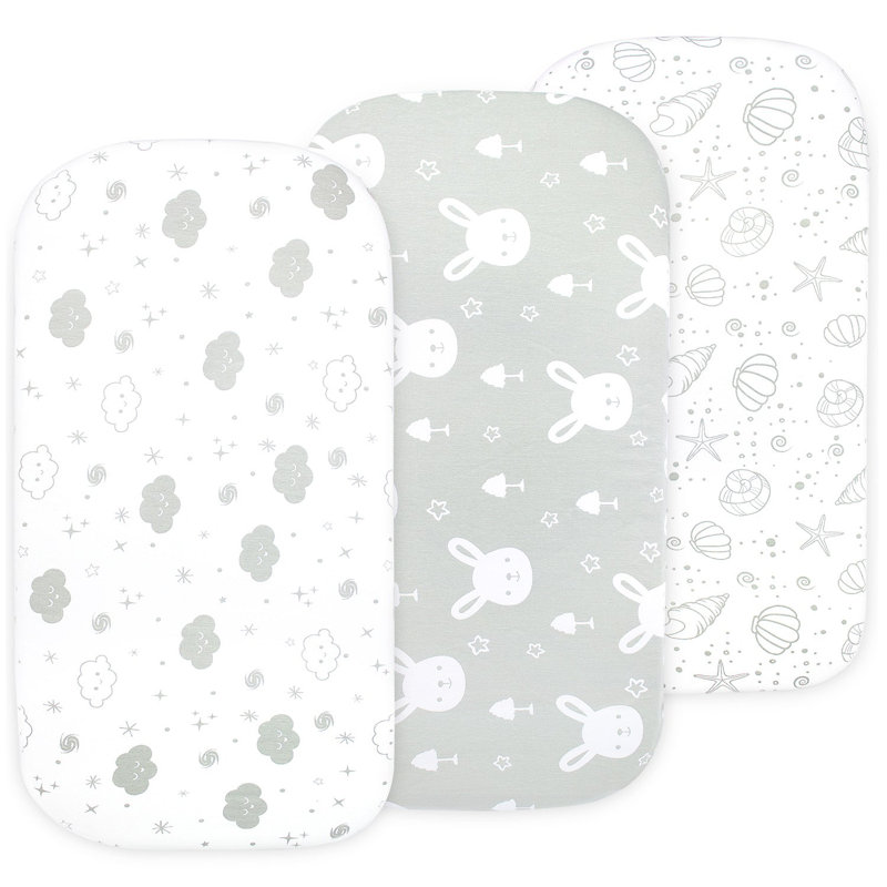 Farallones Floral Cotton Fitted Bassinet Sheet