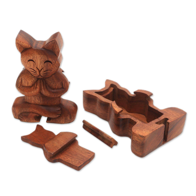 Boîte à puzzle en bois pour chat Claar