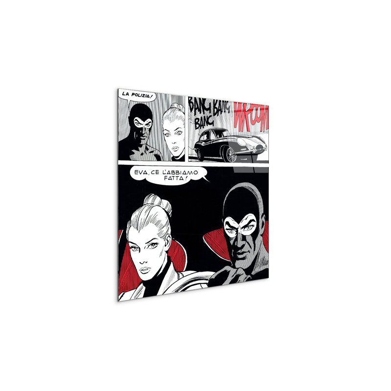 Homage to Diabolik Done by Art Studio 58x58 Cm Frameless Panel Lightweight Ready to Hang, CrystalArt