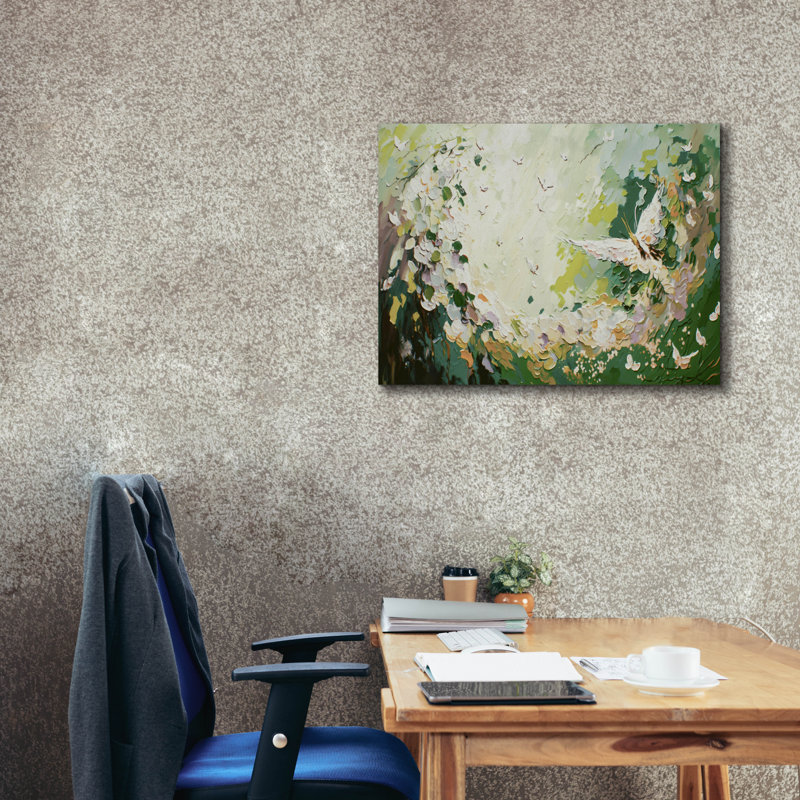 «Bushes Butterfly» par Svetlana Aleynikova, art mural sur toile, H 26 po x l 34 po
