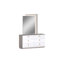 Zain Aurora Modern 5-Piece Bedroom Set with LED Panel Bed, Lacquer Casegoods & Gold Accents-1229386553