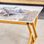 Table basse Rock Slab avec pieds en métal doré-1702708722