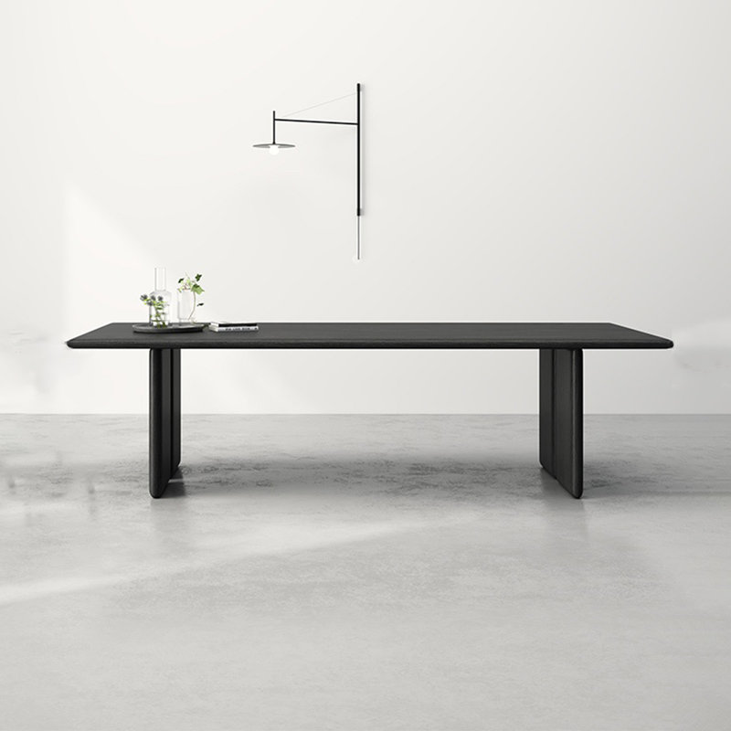 Elegant and practical solid wood dining table, 29.52"H x 86.61"L x 35.43"W