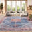 Deblois Oriental Blue/Rust Area Rug-897930406