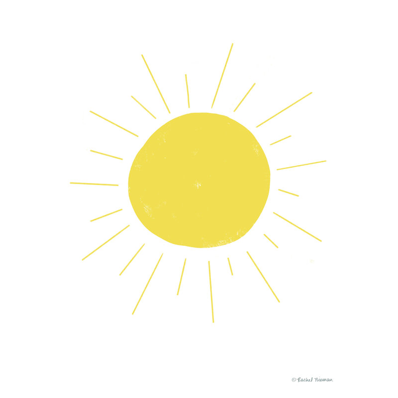 «Happy Sun», impression sur toile tendue, H 16 po x l 12 po