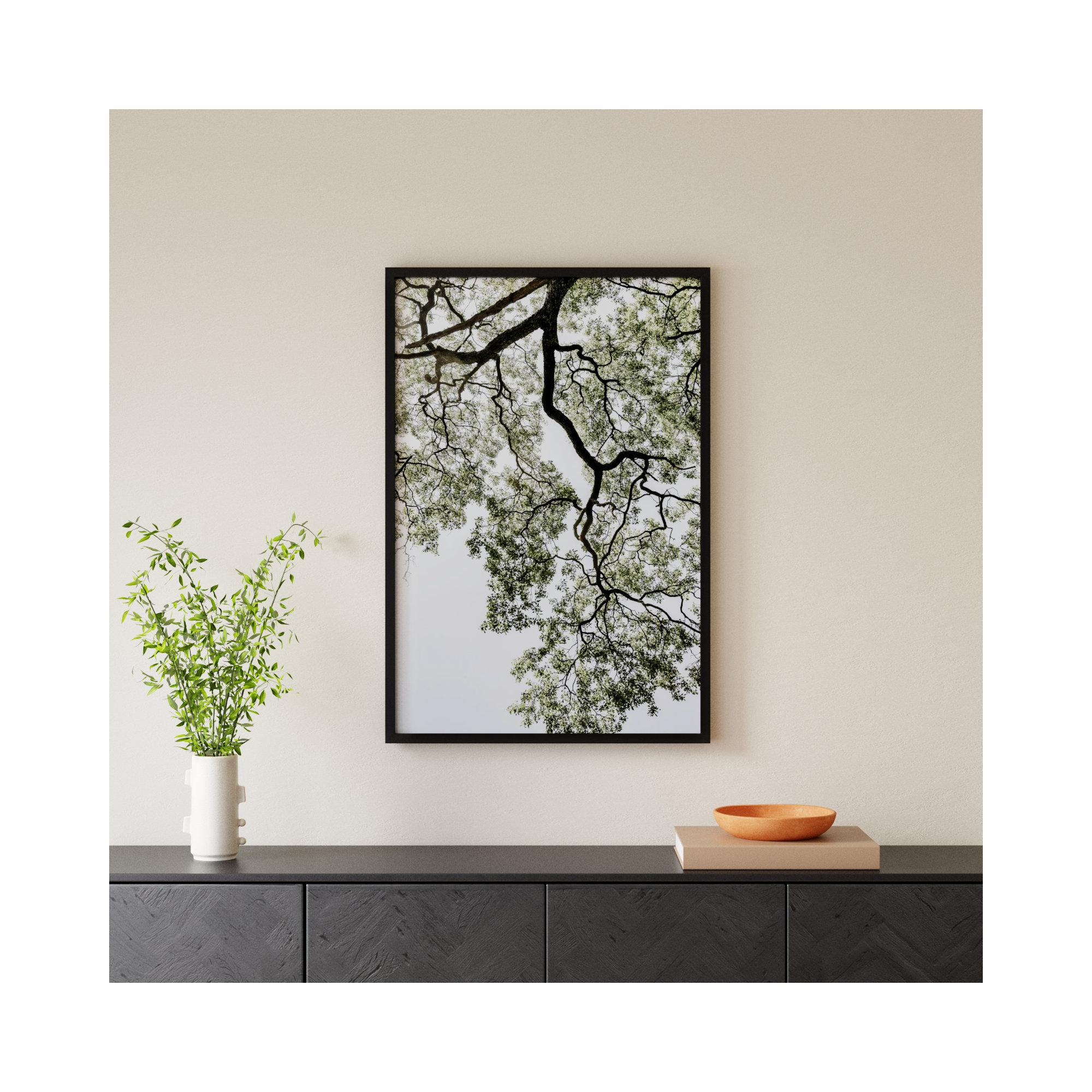 Coastal Forest by Shot by Clint Wood Framed Wall Art Print, Black, 41" H x 28" W