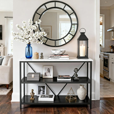 Jhamari Kitchen Island with Open Shelves