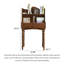 Vintage Solid Rubberwood Desk with Hutch, Small Farmhouse Writing & Makeup Vanity Table with Storage Drawer for Bedroom Study