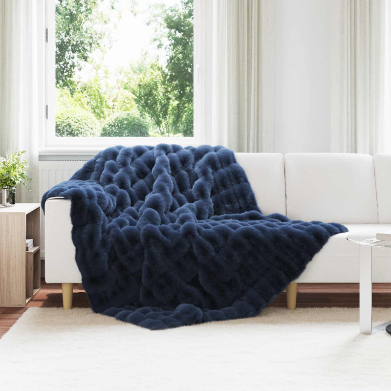 1-36 Throw Blanket, 150cm x 220cm, Marine Blue
