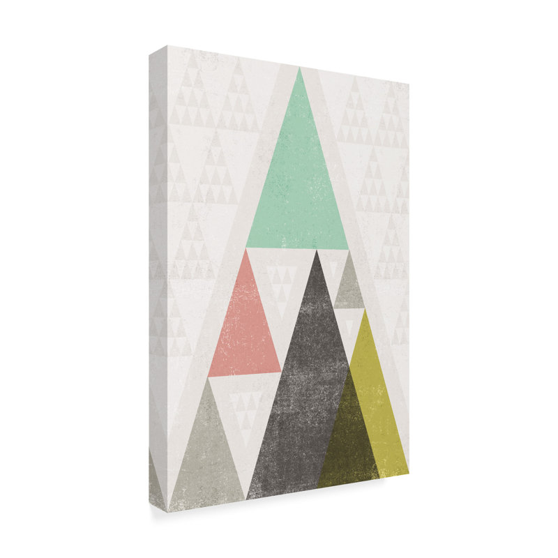 Art sur toile Guarani «Mod Triangles III», H 19 po x l 12 po x P 2 po
