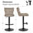 Modern Upholstered Adjustable Height Swivel Full Back Metal Base Bar Stool-952662192-952662195