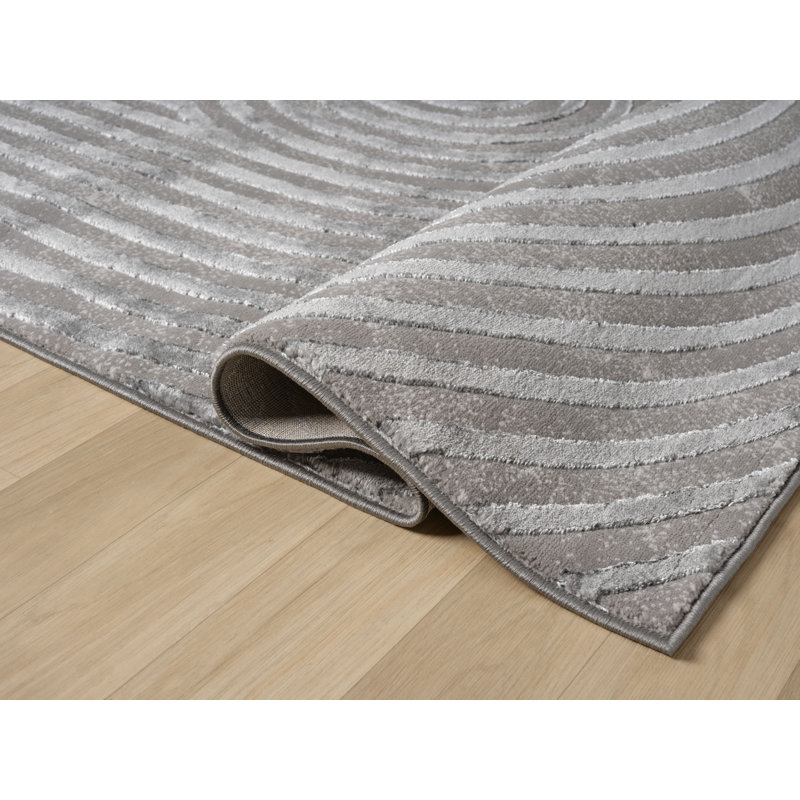 Tapis contemporain gris MDA Rugs, Rectangle 5 pi x 7 pi
