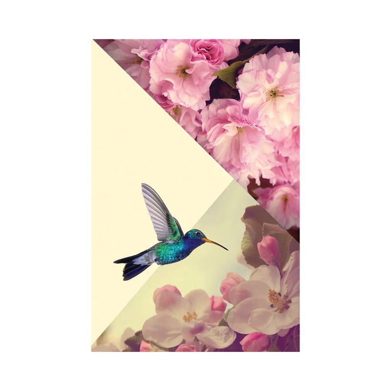 Humming Bird In Love by Kiki C Landon - Wrapped Canvas Print, 30.48cm H x 20.32cm W x 1.91cm D