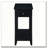 Black Accent Table with Bottom Shelf-1496109046