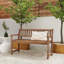 Glyndon Solid Wood Acacia Outdoor Bench