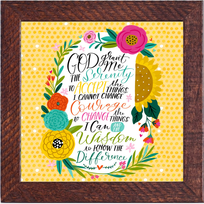 Framed Art Serenity Prayer