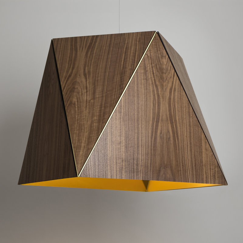 Calx 4 - Light Chandelier, Walnut/Brushed Aluminum