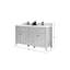 Meuble-lavabo double 60 po avec comptoir en quartz 60 po-89996116