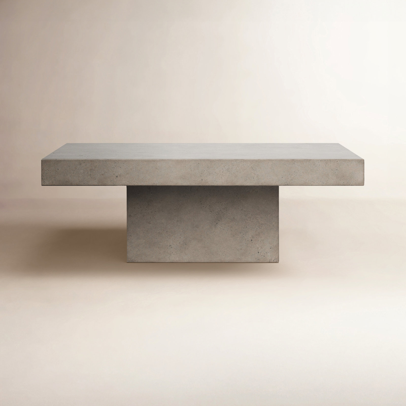 Kareen 47" Concrete Coffee Table, Dark Gray
