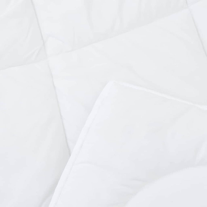 Winter Duvet Set With Pillow 2 Pcs White Microfiber, 200 x 140 cm