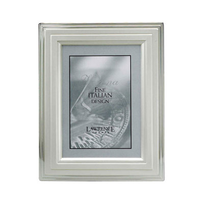 Silver Metal Beveled Picture Frame