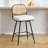 Upholstered Swivel Counter Stool With Rattan Backrest-106484845-106484842
