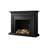 Black Solid Wood Freestanding Fireplace