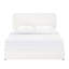Lit plateforme à boucles Liv Luxury Ivory avec tiroirs de rangement et tête de lit tapissier