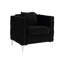 Juney 34"W Black Velvet Chair With 1 Pillow-122253961