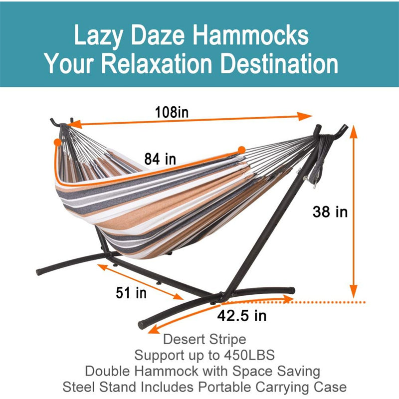 Hamac double Mcclinton, Blanc / café