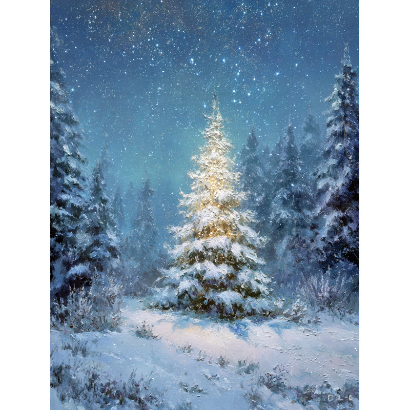 Starlit Glow Wrapped Canvas Wall Art, 16" H x 12" W