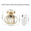 Plafonnier semi-encastré en cristal Esly-1648127684