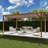 Florence 16 ft. W x 11 ft. D Wood Grain Aluminum Pergola in Canadian Cedar Finish with Canopy-85025498