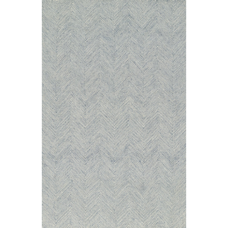 Wheaton Hand Tufted Wool Chevron Area Rug, Rectangle 8' x 10'