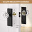 Bouton de porte d'intimité octogonal en cristal noir mat-123514354-121457999