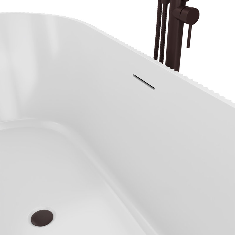 Charisma 59 in. L x 29-1/2 in. W x 22-7/8 in. H Freestanding Acrylic Bathtub, Oil Rubbed Bronze