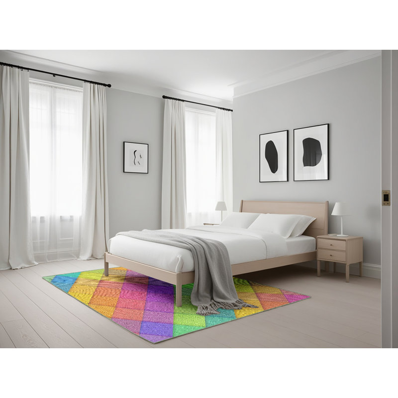 Rivero Geometric Indoor Rug, Rectangle 5' x 7'