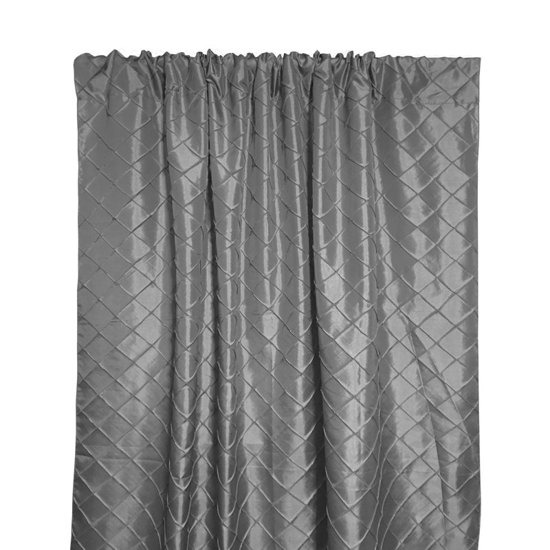 Gulshara Semi Sheer Curtain Single Panel, Silver, 54" W x 96" L