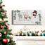 «Folk Snowman Forest Collection», toile tendue avec châssis de qualité supérieure - prête à être accrochée-1352184078