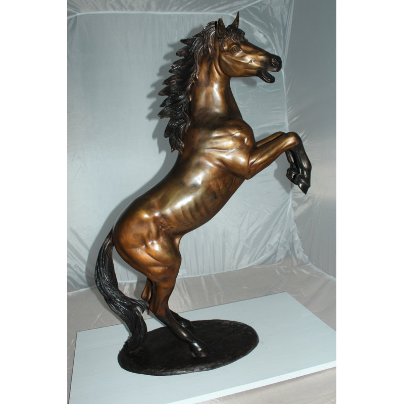 Statue de cheval Lilwen - grande statue en bronze - taille: L 26 po x l 12 po x H 39 po. 