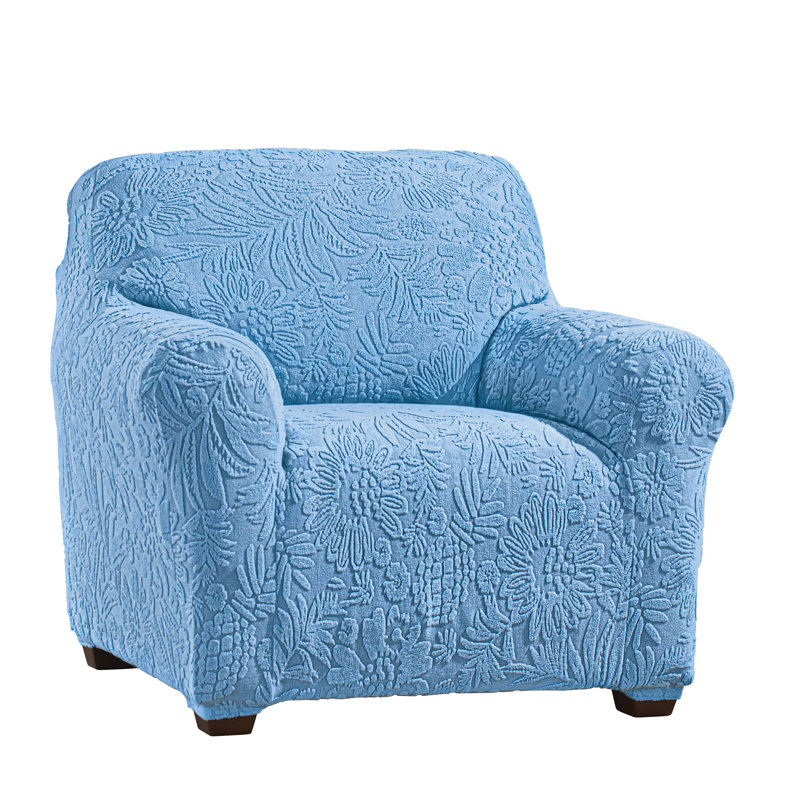 Housse pour fauteuil en polyester, Polyester bleu, H 38 po x l 96 po