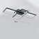 Raffa 3-Light Neutral Style Rectangular LED Semi Flush Mount Ceiling Light